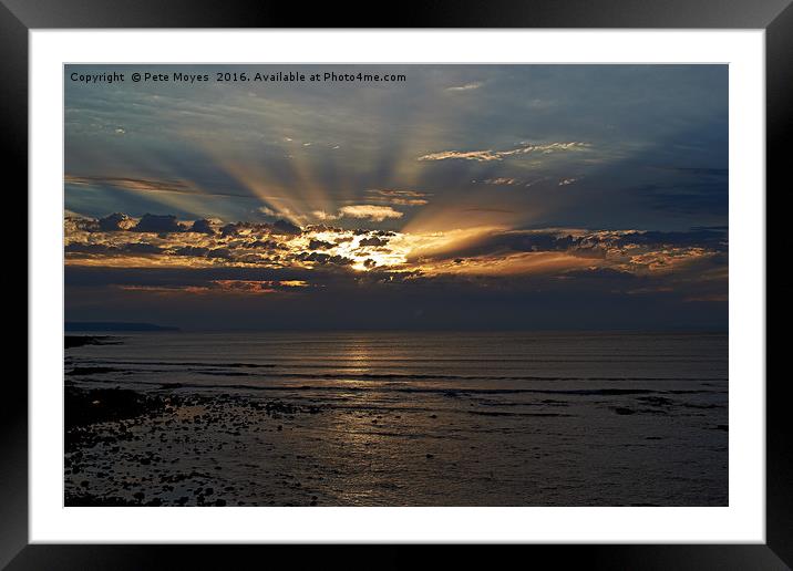 Keyboard Sunset Framed Mounted Print by Pete Moyes