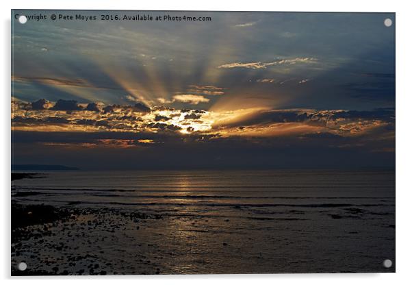 Keyboard Sunset Acrylic by Pete Moyes
