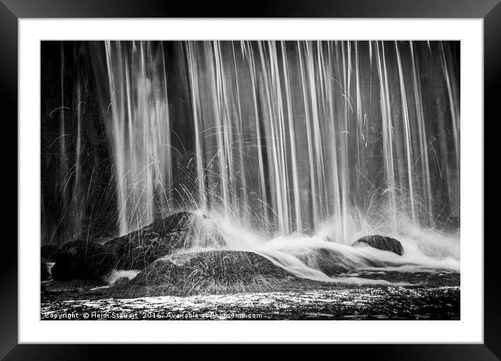 Falls at Llyn Y Fan Fach Framed Mounted Print by Heidi Stewart