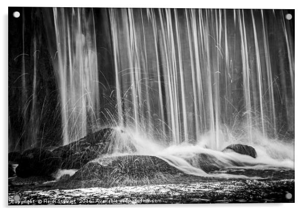 Falls at Llyn Y Fan Fach Acrylic by Heidi Stewart