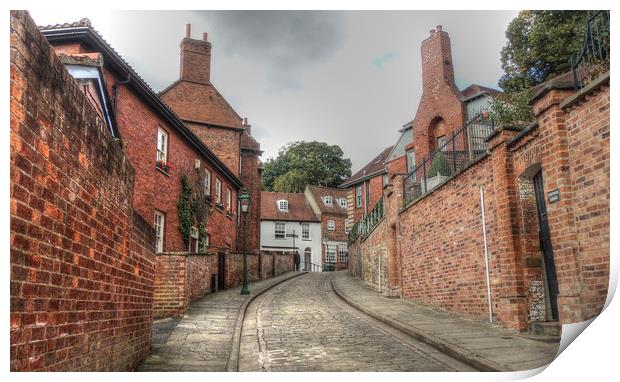 The Road to Steep Hill in Lincoln  Print by Jon Fixter
