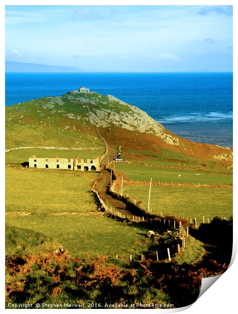 The Road To Torr Head Print by Stephen Maxwell