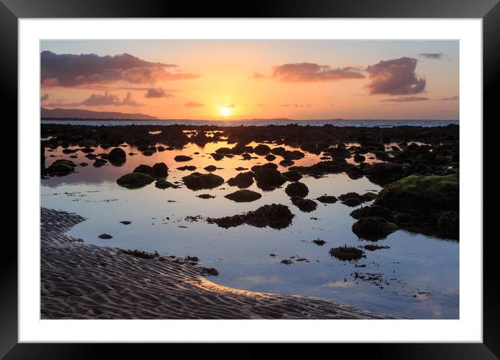 Camp Beach at sunset looking towards Brandon Point Framed Mounted Print by Colm Kingston