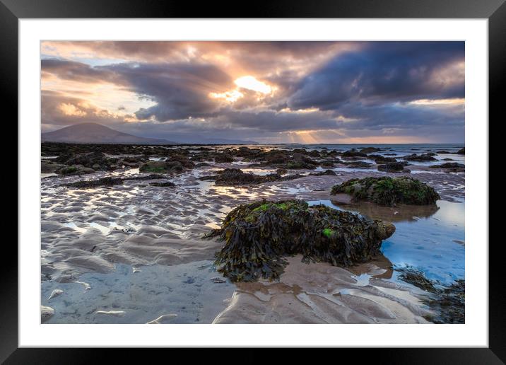 Derrymore Strand at Low Tide on A Spring Evening Framed Mounted Print by Colm Kingston