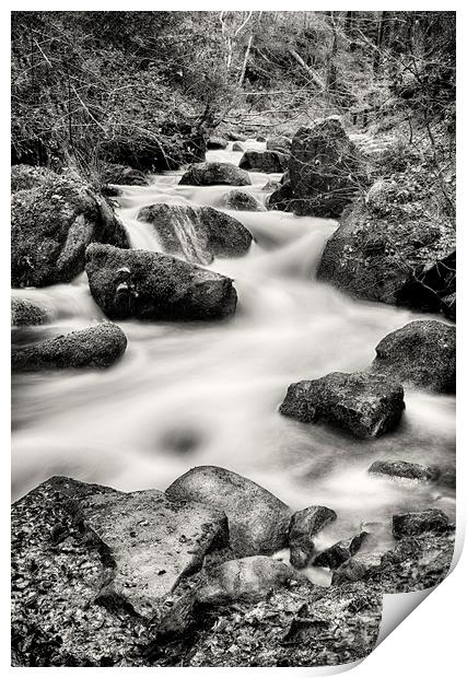 Wyming Brook waterfall Print by Jason Thompson