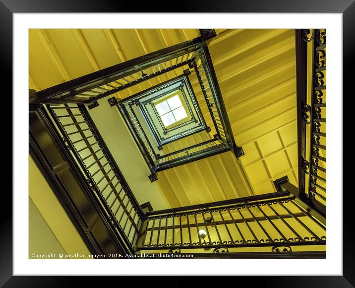 Staircase of Virginia capital Framed Mounted Print by jonathan nguyen