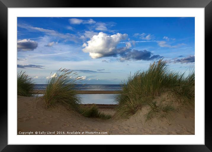 Between the Dunes Framed Mounted Print by Sally Lloyd
