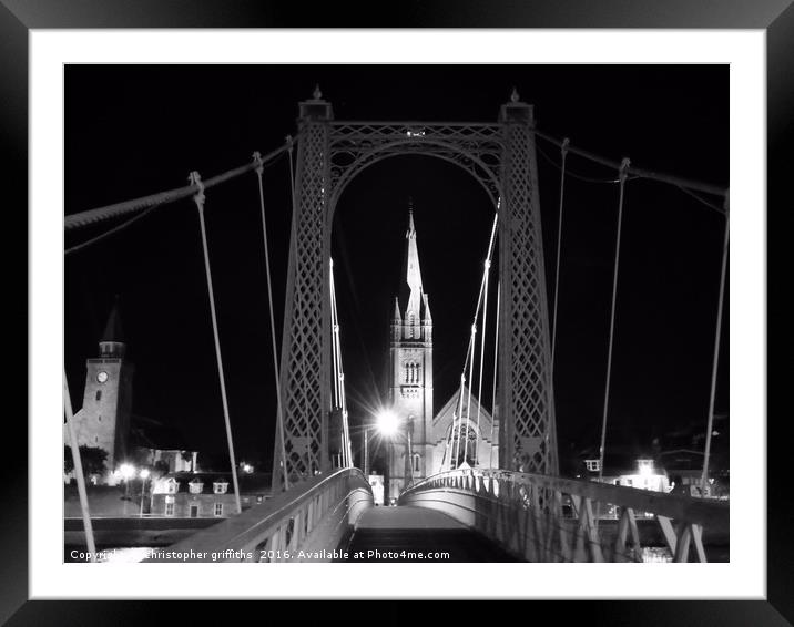 Bridge Through the Arches Framed Mounted Print by christopher griffiths