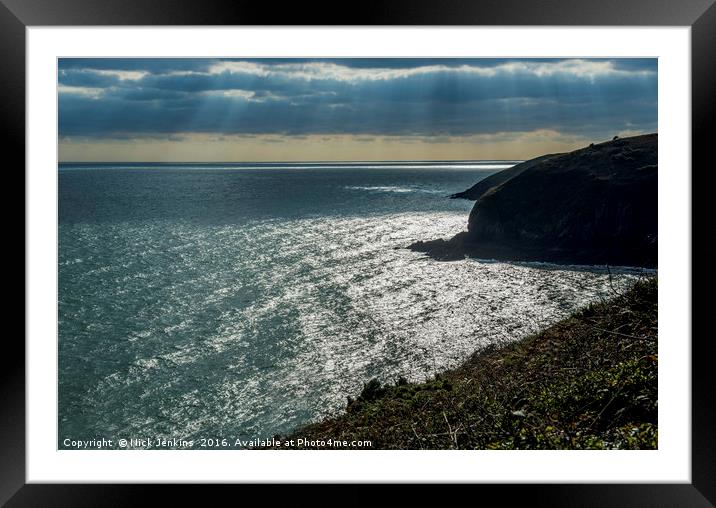 Coast at Skrinkle Haven Pembrokeshire Coast  Framed Mounted Print by Nick Jenkins