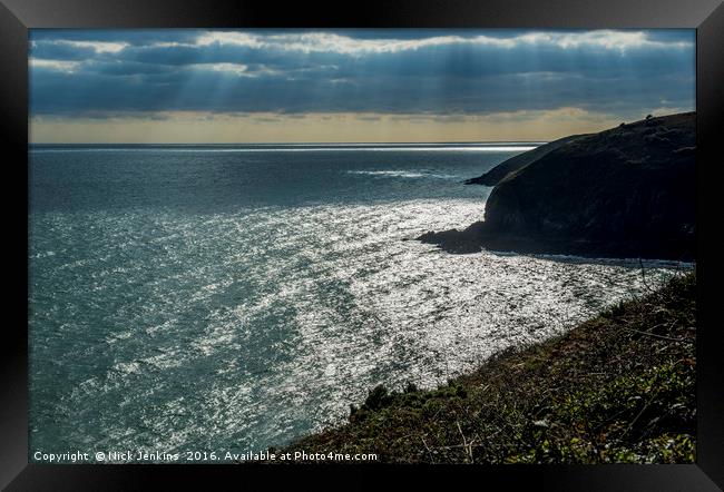 Coast at Skrinkle Haven Pembrokeshire Coast  Framed Print by Nick Jenkins