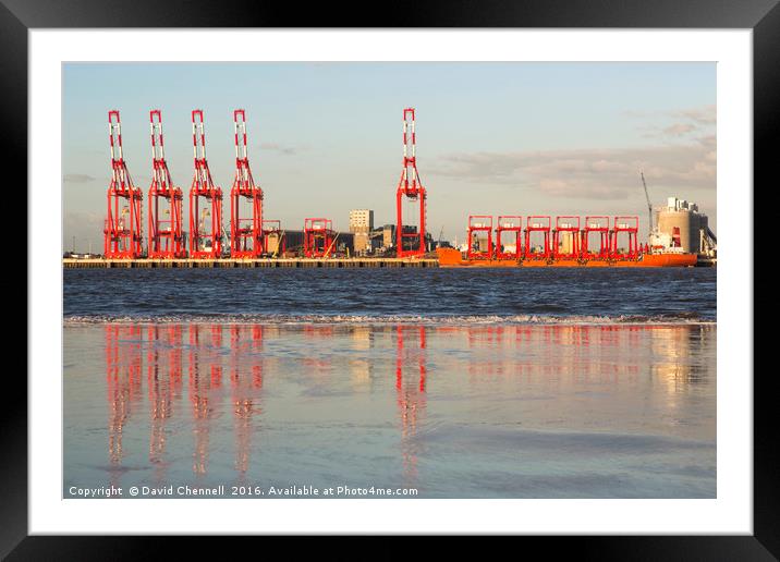 Liverpool Docks Reflection Framed Mounted Print by David Chennell