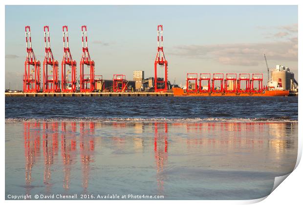 Liverpool Docks Reflection Print by David Chennell