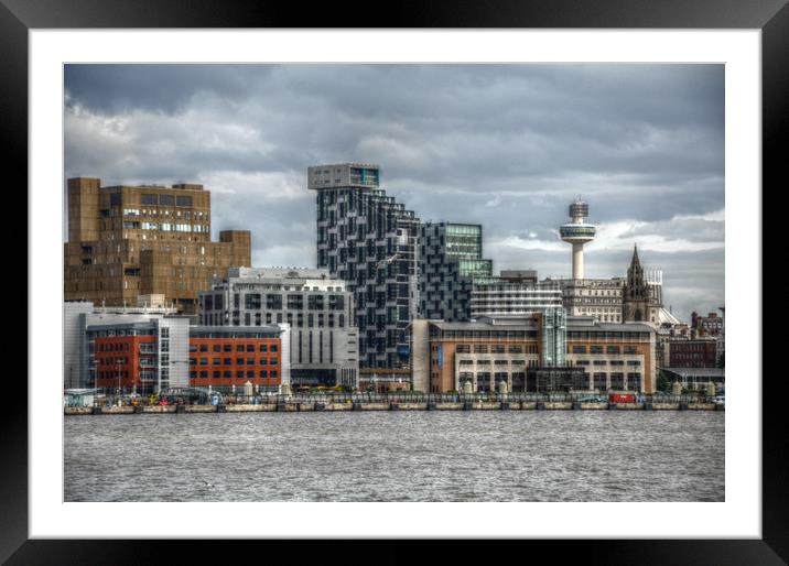 the mersey Framed Mounted Print by sue davies