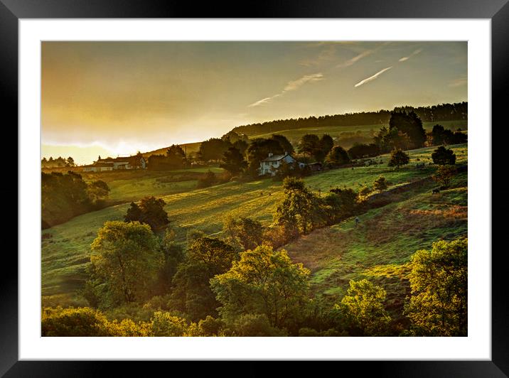 Pendle Dawn Framed Mounted Print by David McCulloch