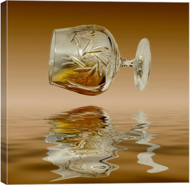 Brandy Decanter Glass Canvas Print by David French