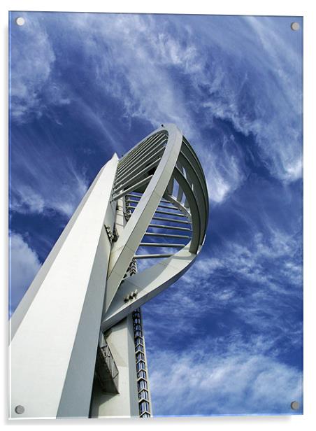 Spinnaker Tower - Side View Acrylic by Donna Collett