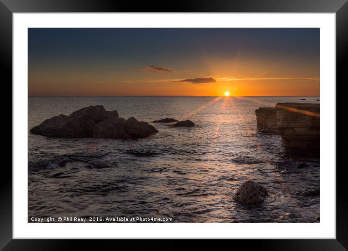 Sunrise at South Shields Framed Mounted Print by Phil Reay