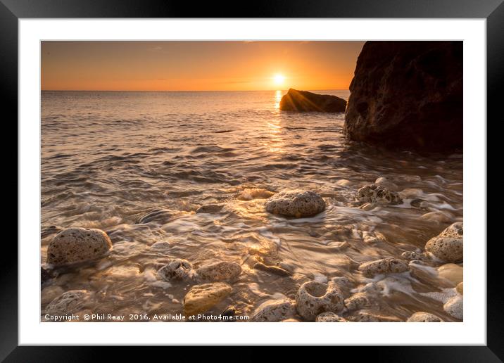Sunrise over the North Sea Framed Mounted Print by Phil Reay