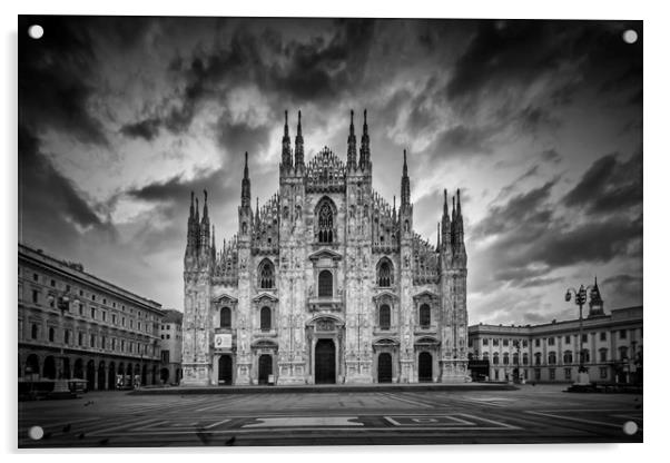 MILAN Cathedral Santa Maria Nascente | Monochrome Acrylic by Melanie Viola
