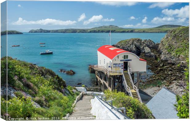 St Justinians Old Lifeboat Station Pembrokeshire Canvas Print by Nick Jenkins