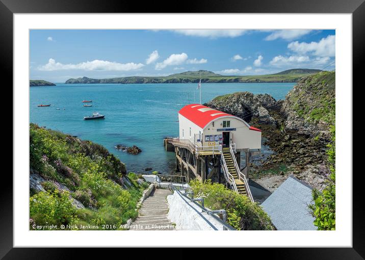 St Justinians Old Lifeboat Station Pembrokeshire Framed Mounted Print by Nick Jenkins