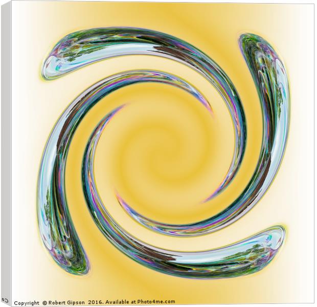 Spiral rainbow Canvas Print by Robert Gipson
