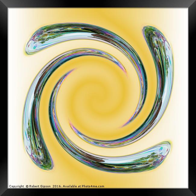 Spiral rainbow Framed Print by Robert Gipson