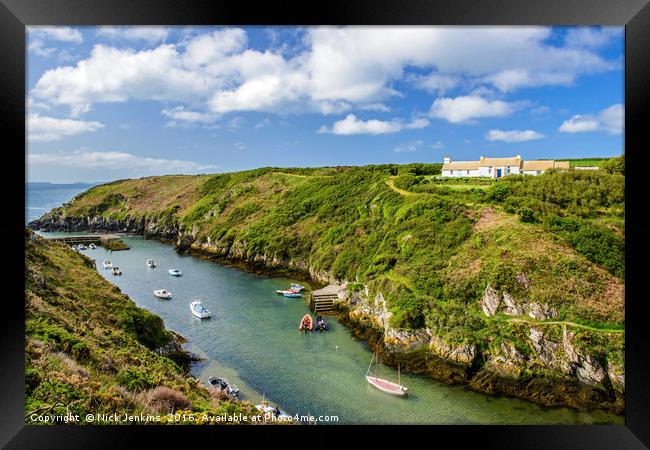 Porthclais Harbour and creek North Pembrokeshire Framed Print by Nick Jenkins