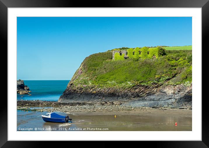 Abercastle Beach North Pembrokeshire Coast Wales  Framed Mounted Print by Nick Jenkins