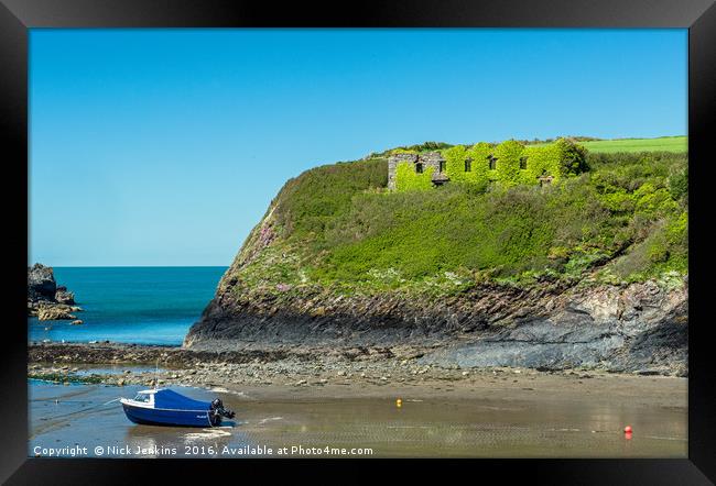 Abercastle Beach North Pembrokeshire Coast Wales  Framed Print by Nick Jenkins