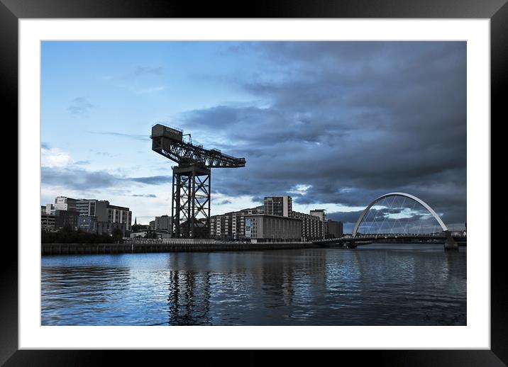 Finnieston Quay Reflections Glasgow Framed Mounted Print by Jacqi Elmslie