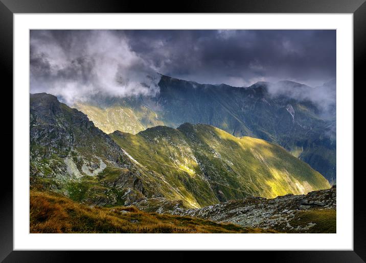 Alpine landscape in a cloudy day Framed Mounted Print by Ragnar Lothbrok