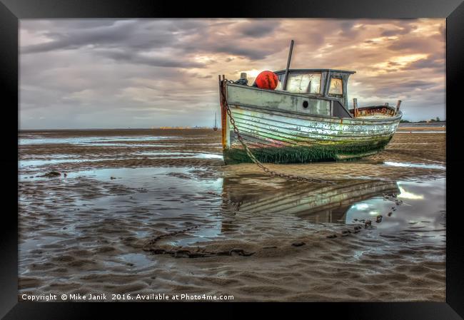 Old Boat Framed Print by Mike Janik