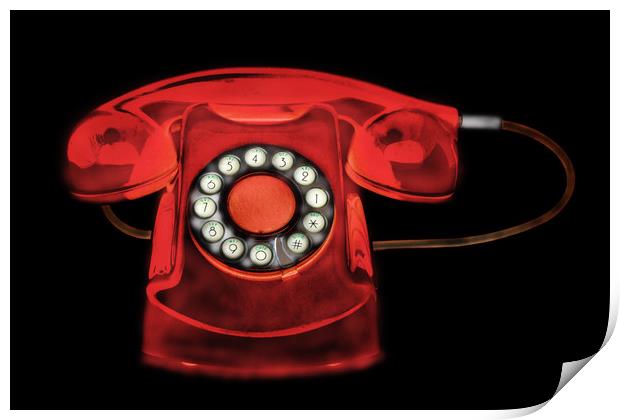 old phone Print by Guido Parmiggiani