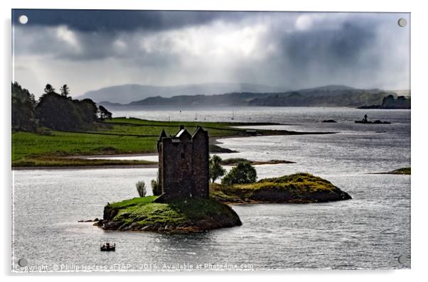 Castle Stalker , Stormy Day Acrylic by Philip Hodges aFIAP ,