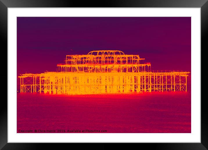 West Pier Brighton Framed Mounted Print by Chris Harris