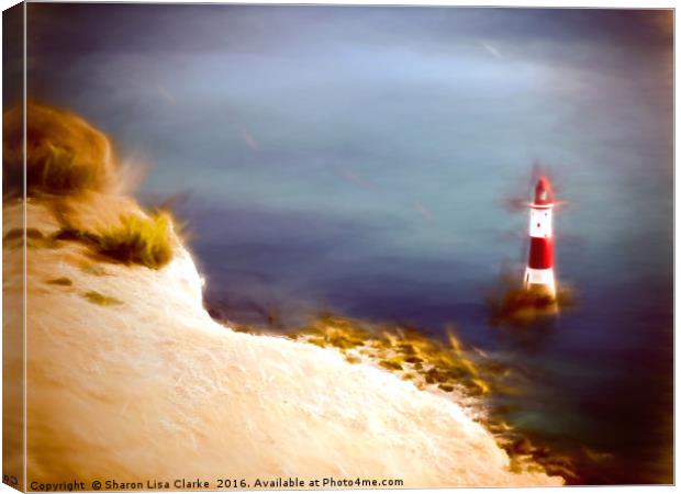 Beachy Head Lighthouse Canvas Print by Sharon Lisa Clarke