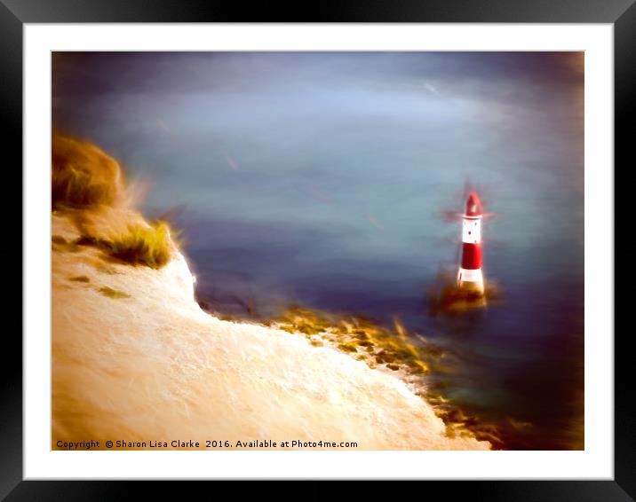 Beachy Head Lighthouse Framed Mounted Print by Sharon Lisa Clarke