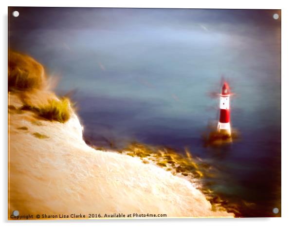 Beachy Head Lighthouse Acrylic by Sharon Lisa Clarke