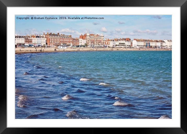 Weymouth Waves Framed Mounted Print by Graham Custance