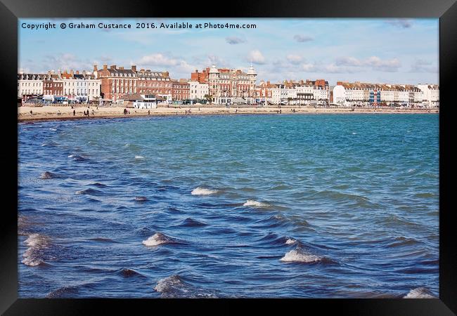 Weymouth Waves Framed Print by Graham Custance