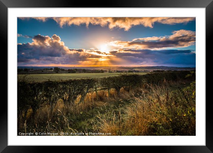 Countryside Sunrise Framed Mounted Print by Colin Morgan