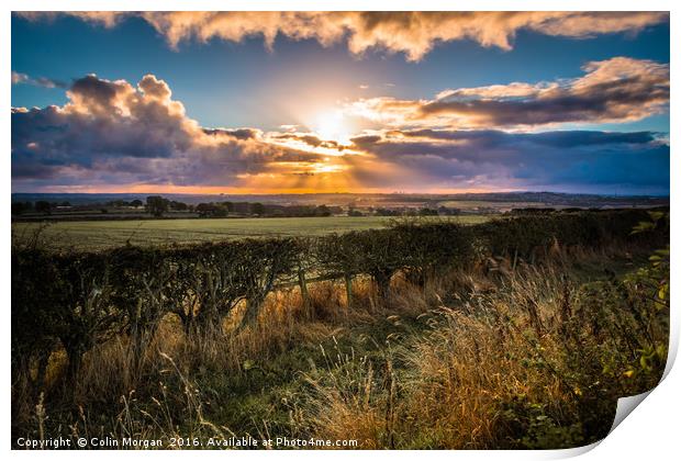 Countryside Sunrise Print by Colin Morgan