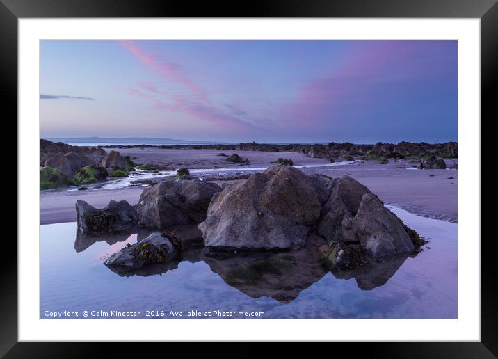 Rock Cluster by the Sea Framed Mounted Print by Colm Kingston