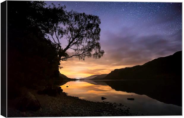 Ullswater at Night Canvas Print by Paul Appleby