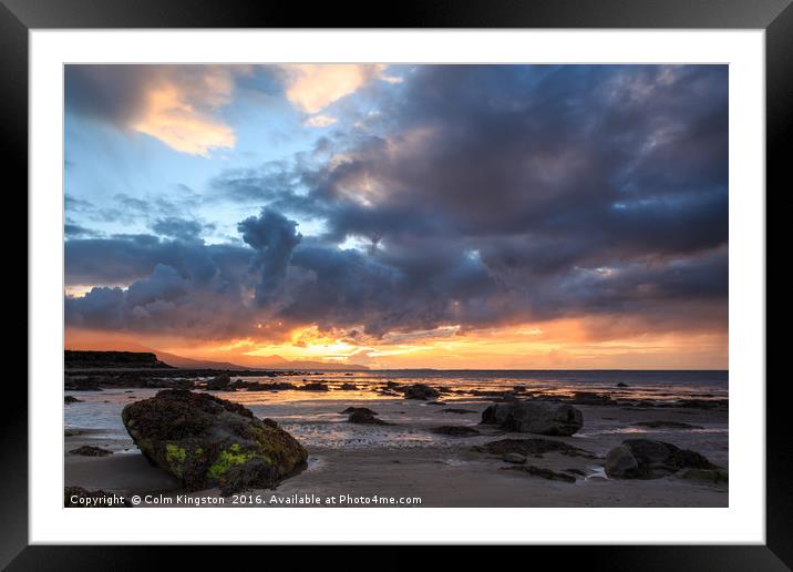 Derrymore Strand at Sunset,Dingle Peninsula Framed Mounted Print by Colm Kingston