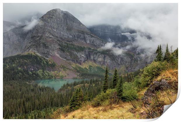 Grinnell Lake from the Trail No. 1 - Glacier NP Print by Belinda Greb