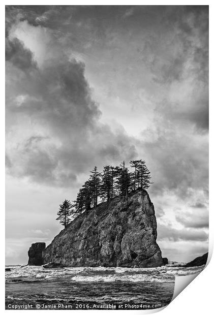 Second Beach in Olympic National Park located in W Print by Jamie Pham
