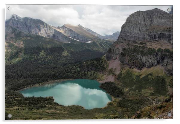 Grinnell Lake from the Trail No. 2 - Glacier NP Acrylic by Belinda Greb