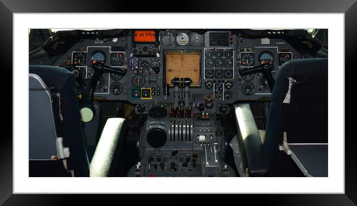 Trident cockpit Framed Mounted Print by Derrick Fox Lomax